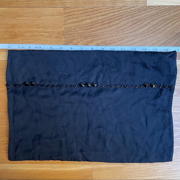 Prada black silk and beaded small pillowcase/garment bag. - Picture 2 of 8